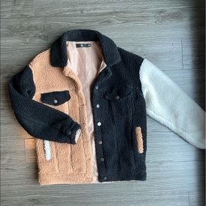 Multi Colored Teddy Bear Coat